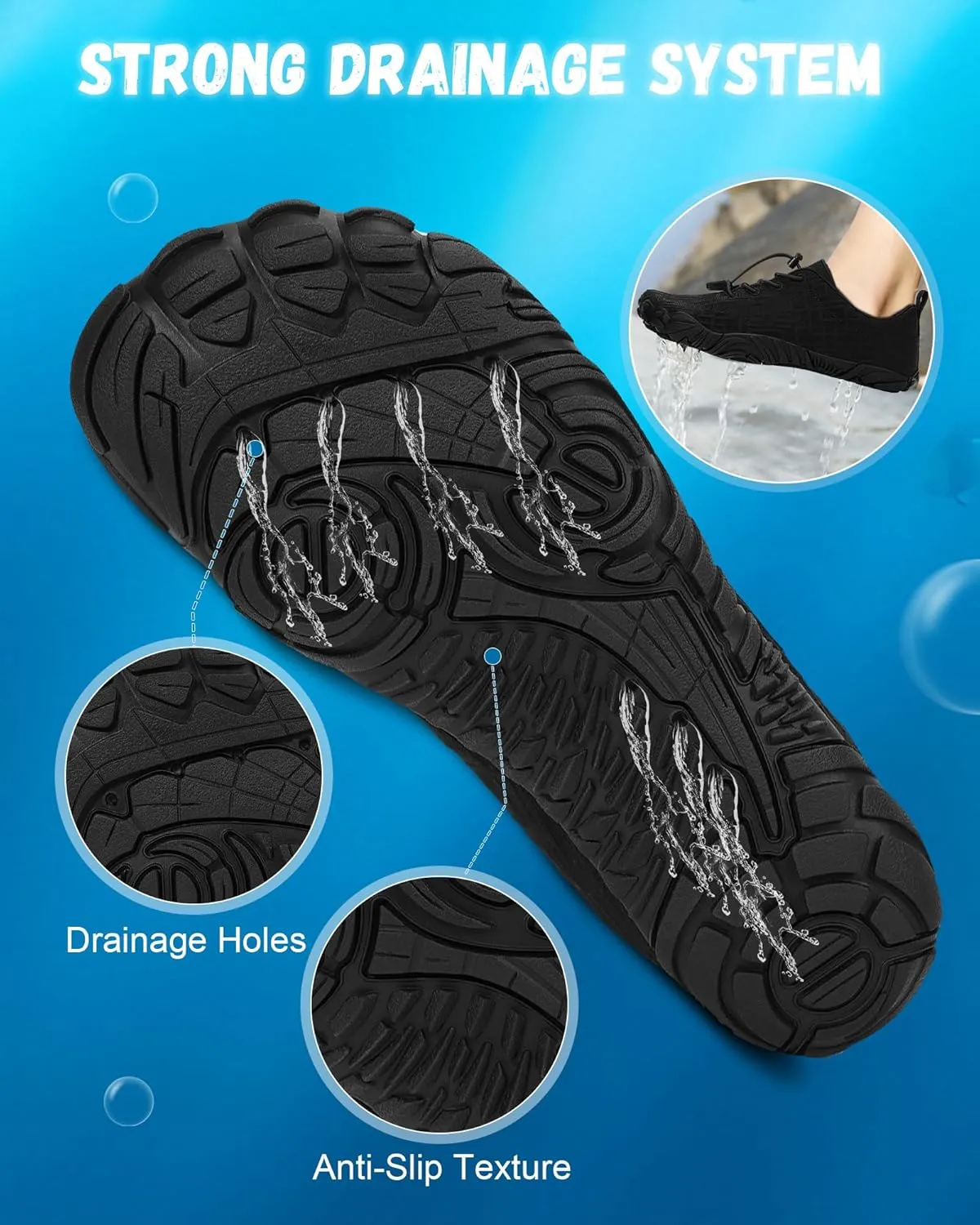 Hike Barefoot Shoes Womens Mens Footwear, Pro Water Shoe Women Men Barefoot Hiking Beach Grounding Shoes for Travel, Wide Toe Box Zero Drop Non-Slip Breathable Lightweight