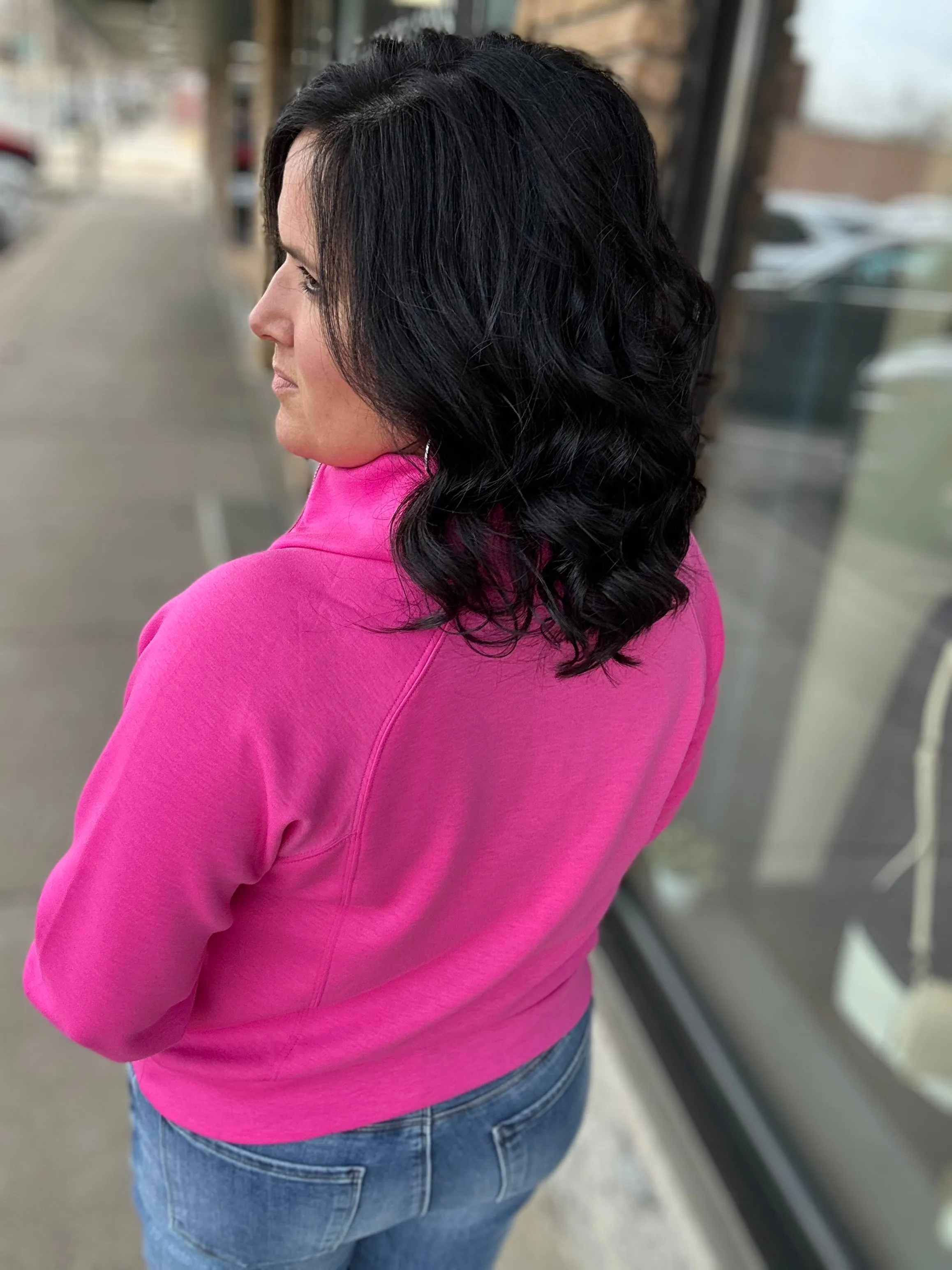 Hot Pink Hamptons Quarter Zip
