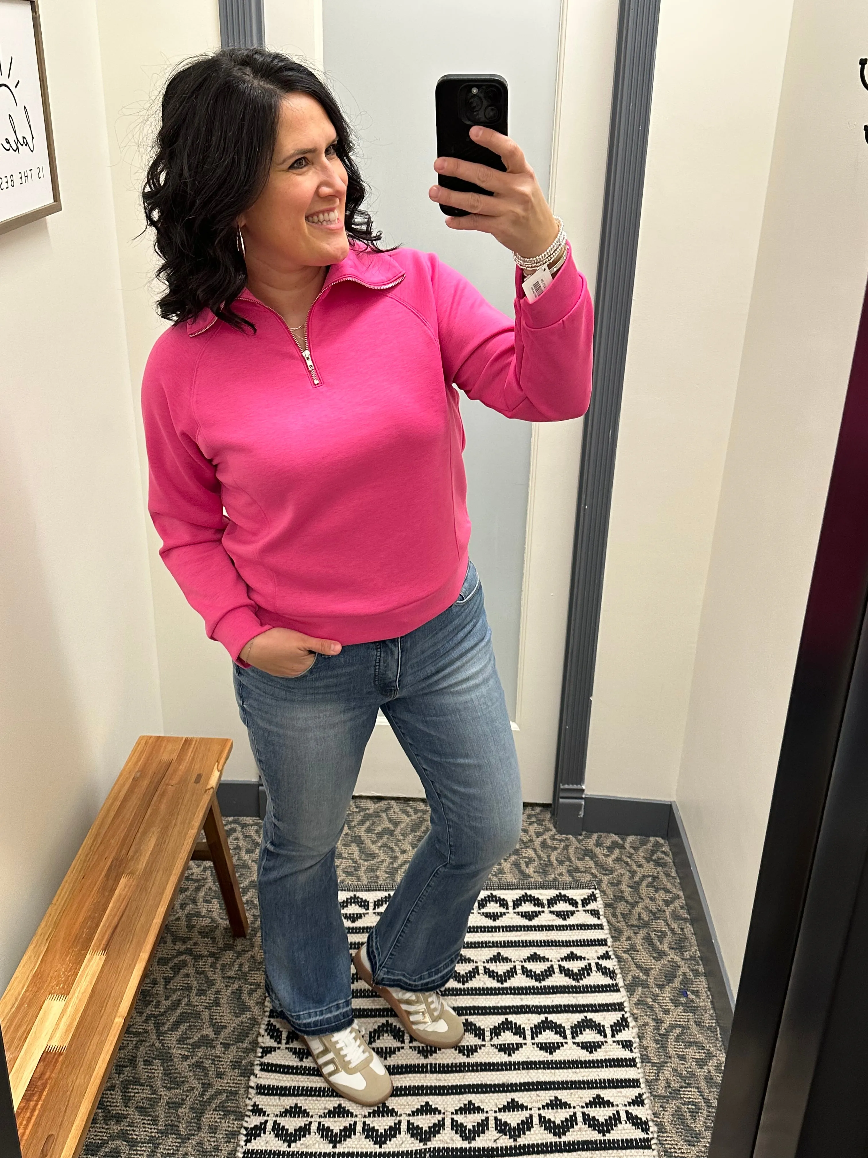 Hot Pink Hamptons Quarter Zip