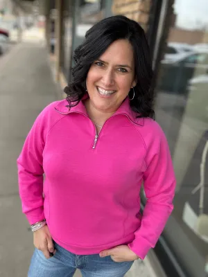 Hot Pink Hamptons Quarter Zip