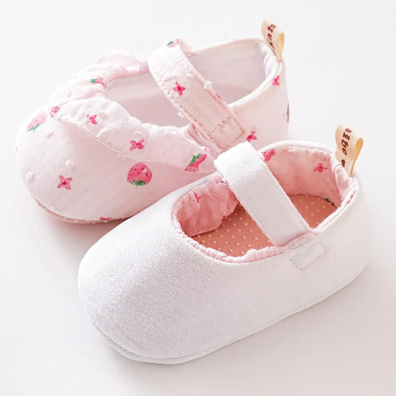 Infant Baby Girls Boys Strawberry Princess Flat Newborn First Walkers Soft Non-Slip Crib Wedding Toddler Water Shoes