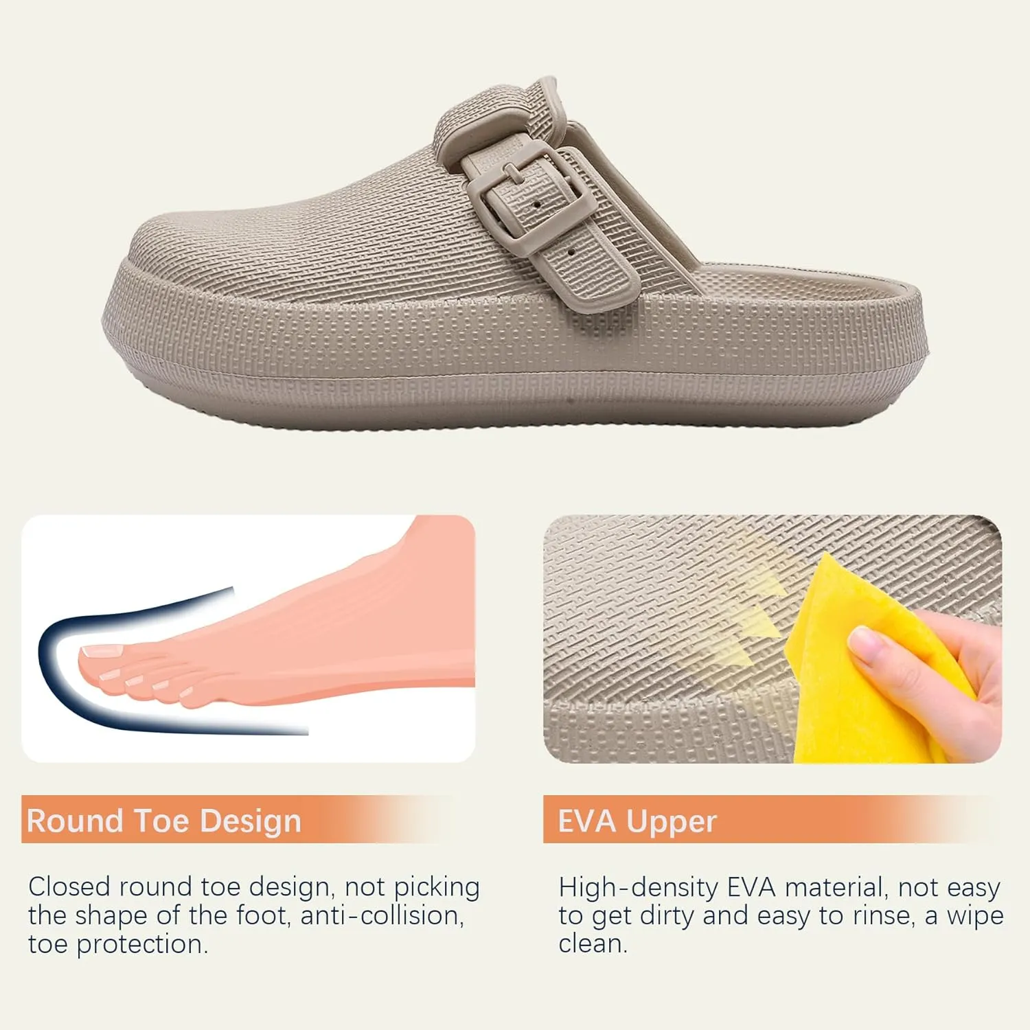 JSWEI Women's Slippers,Slip-on Nurse Shoes,Lightweight Garden Work Shoes,Comfortable Unisex Slides Sandals