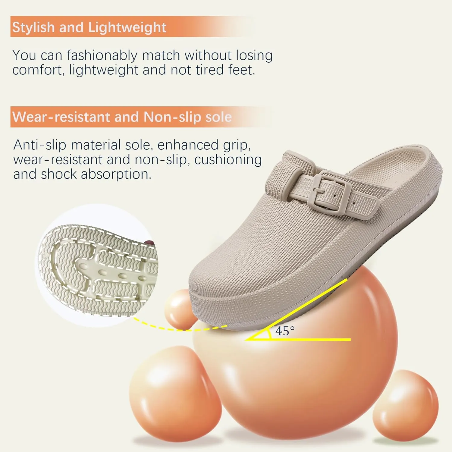 JSWEI Women's Slippers,Slip-on Nurse Shoes,Lightweight Garden Work Shoes,Comfortable Unisex Slides Sandals