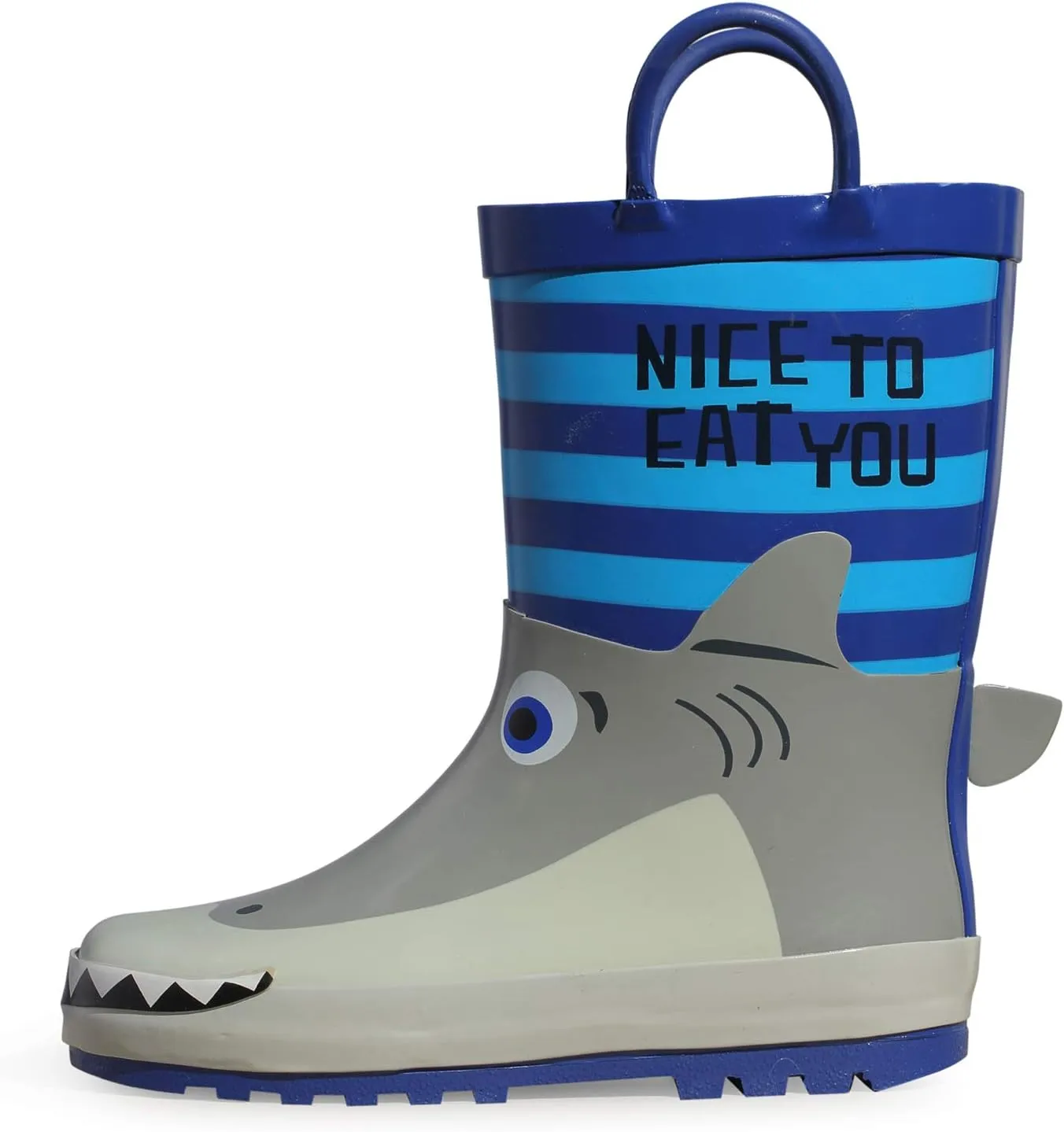 K KomForme Kids Rain Boots Waterproof Printed Rubber boots with Handles