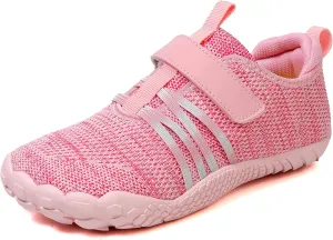 Kids Barefoot Shoes Boys Girls Footwear Toddler Shoes Wide Toe Box Hiking Flexible Zero Drop Sole Minimalist Sneakers Lightweight Breathable Slip On Running Tennis for Indoor Outdoor Little Big Kid