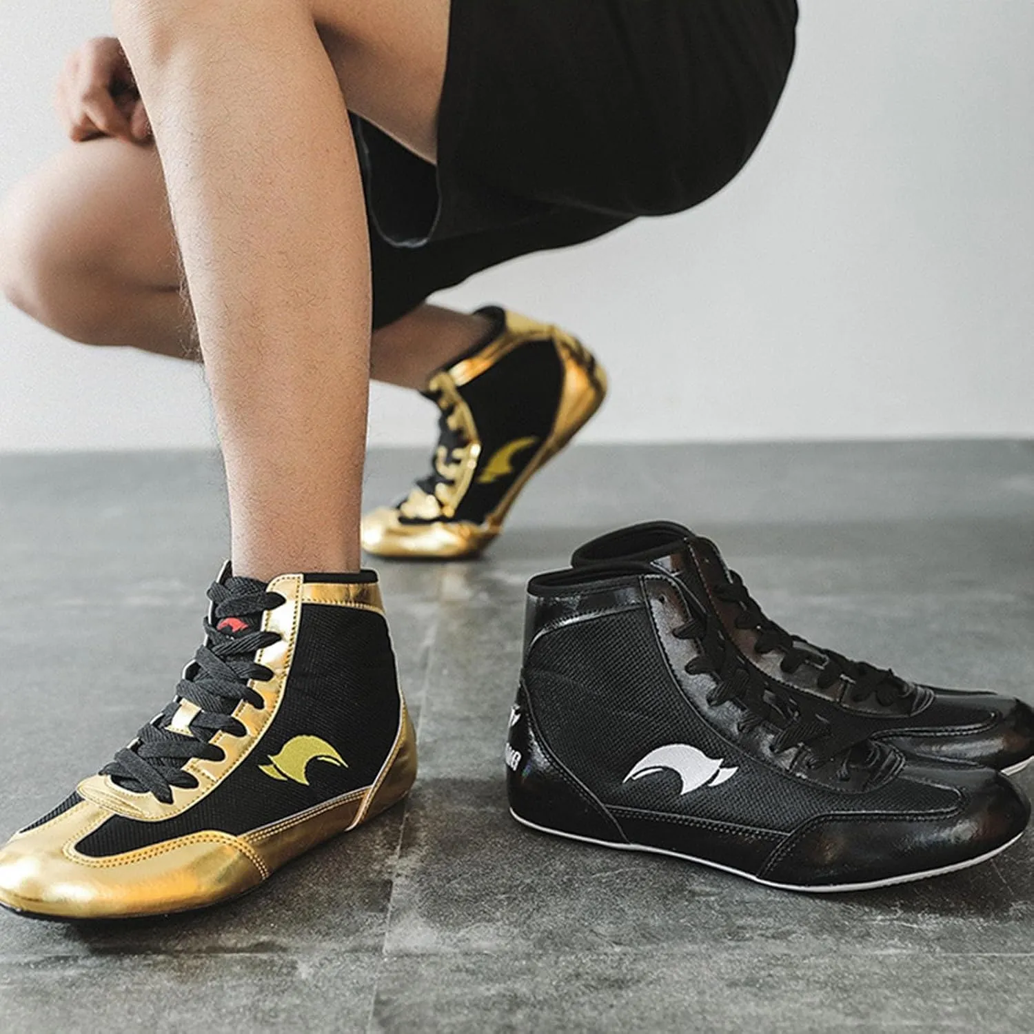 Kids Boxing Shoes High Top Training Wrestling Shoes Children's Boxing Shoes Long Boots Boxing Shoes