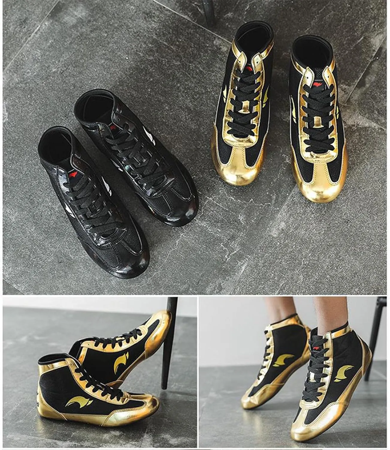 Kids Boxing Shoes High Top Training Wrestling Shoes Children's Boxing Shoes Long Boots Boxing Shoes