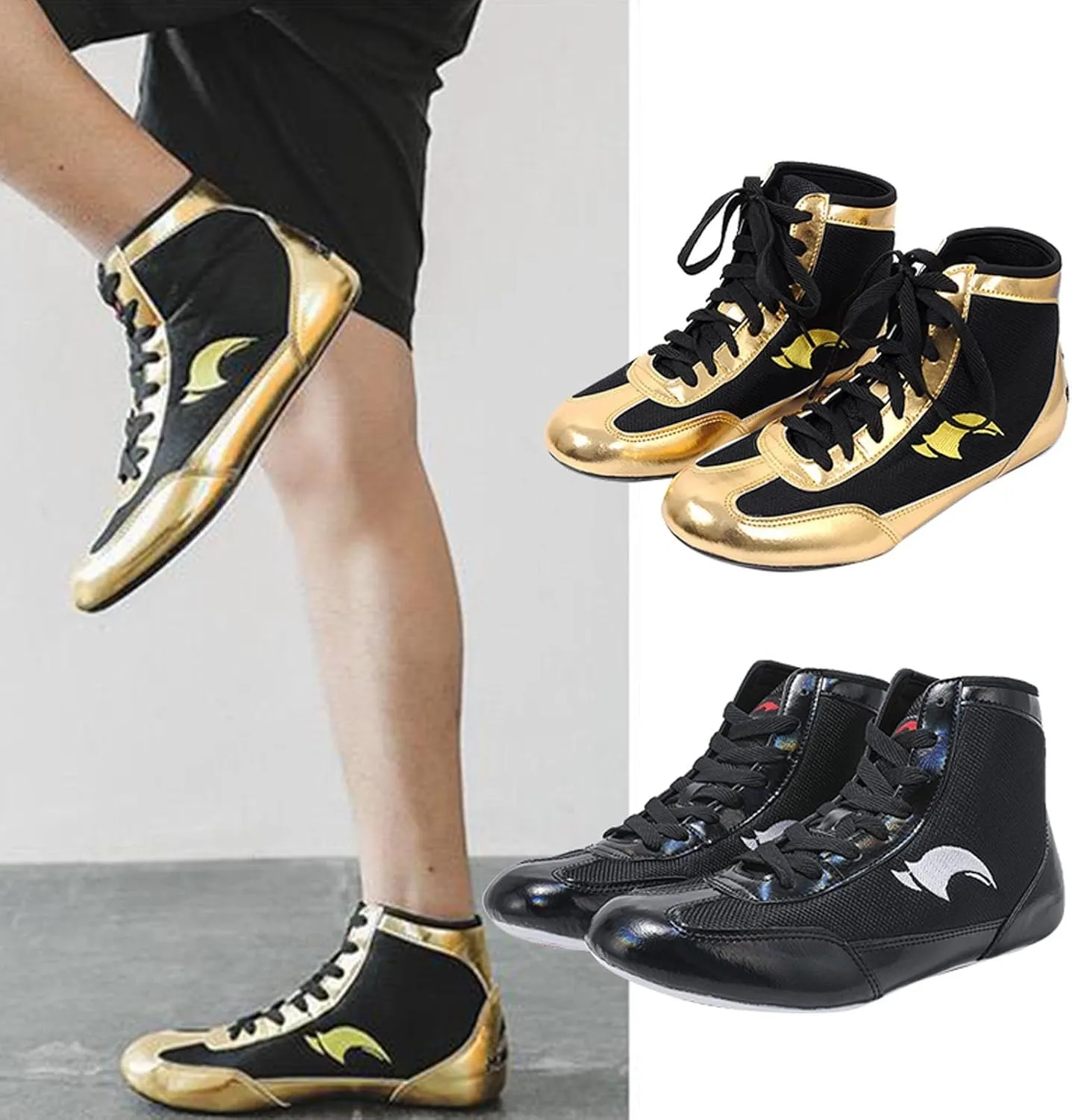 Kids Boxing Shoes High Top Training Wrestling Shoes Children's Boxing Shoes Long Boots Boxing Shoes