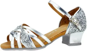 Kids Sandals Girls Latin Dance Shoes Low Heels Tango Salsa Ballroom Practice Performance Dancing Shoes 5-14Years
