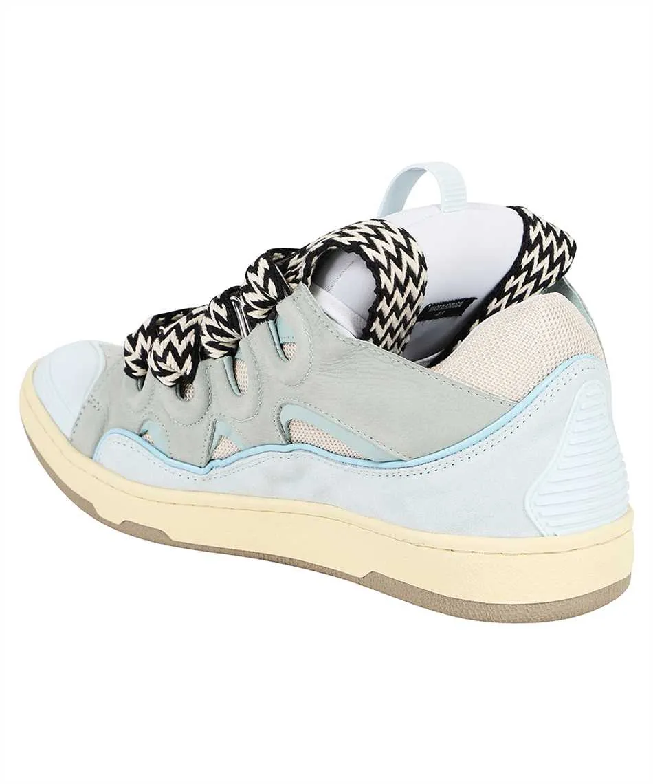 Lanvin Blue Curb Leather Sneakers