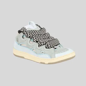 Lanvin Blue Curb Leather Sneakers