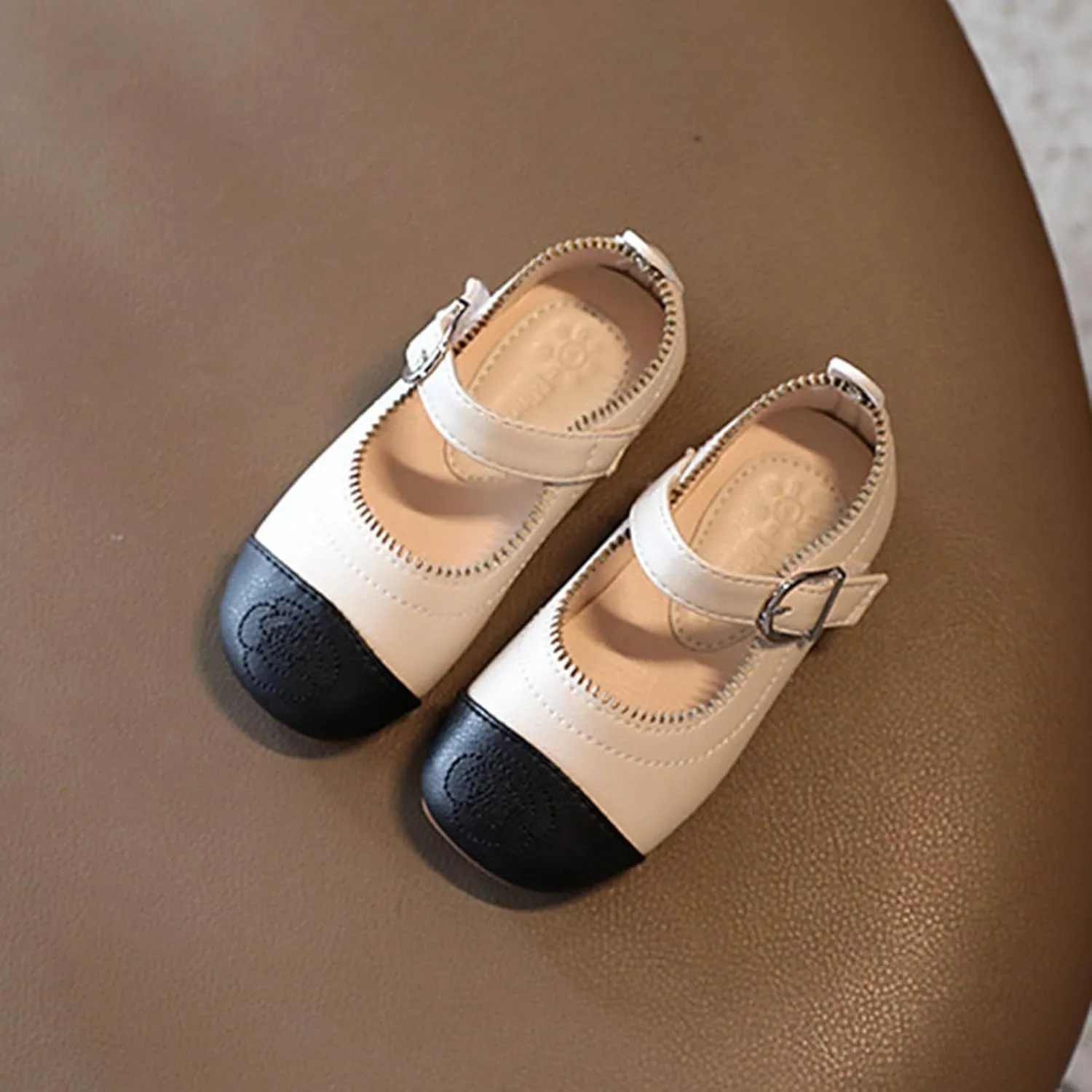 Little Kid Toddler Mary Jane Flats Dress Shoes Girls Ballerina Ballet Mary Janes for Wedding Church Easter School
