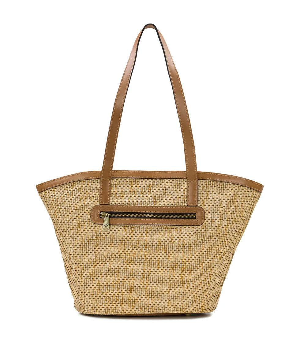 Marconia Tote with Apricot Blossoms Scarf - Burnished Woven