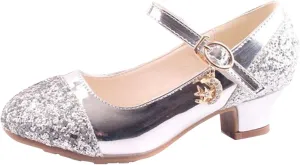 Mary Jane Pumps Shoes for Kids Little Girls Princess Ankle Strap Low Heels School Pary Wedding Performance Shoes