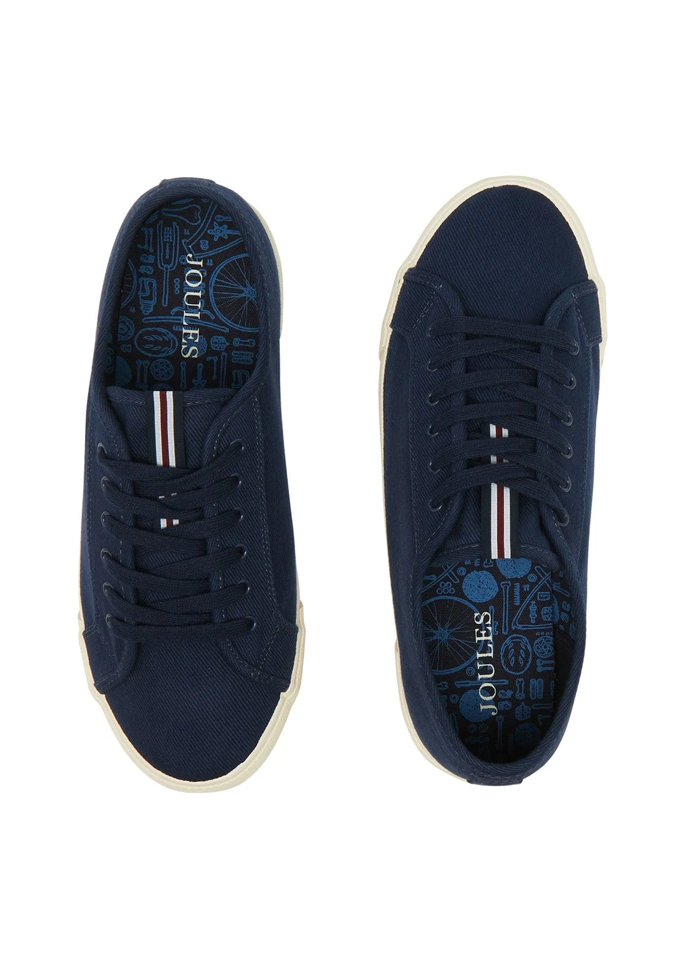 Mens Coast Pump Canvas Trainers - French Navy