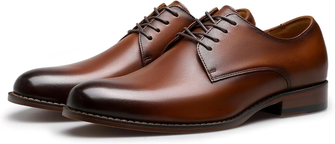 Mens Dress Shoes Classic Formal Oxford in Genuine Leather