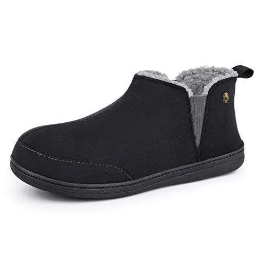 Men's Micro Suede Hi-Top Adjustable Slippers