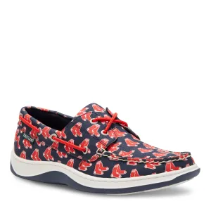 Men's Summer MLB Boston Red Sox Canvas Boat Shoe