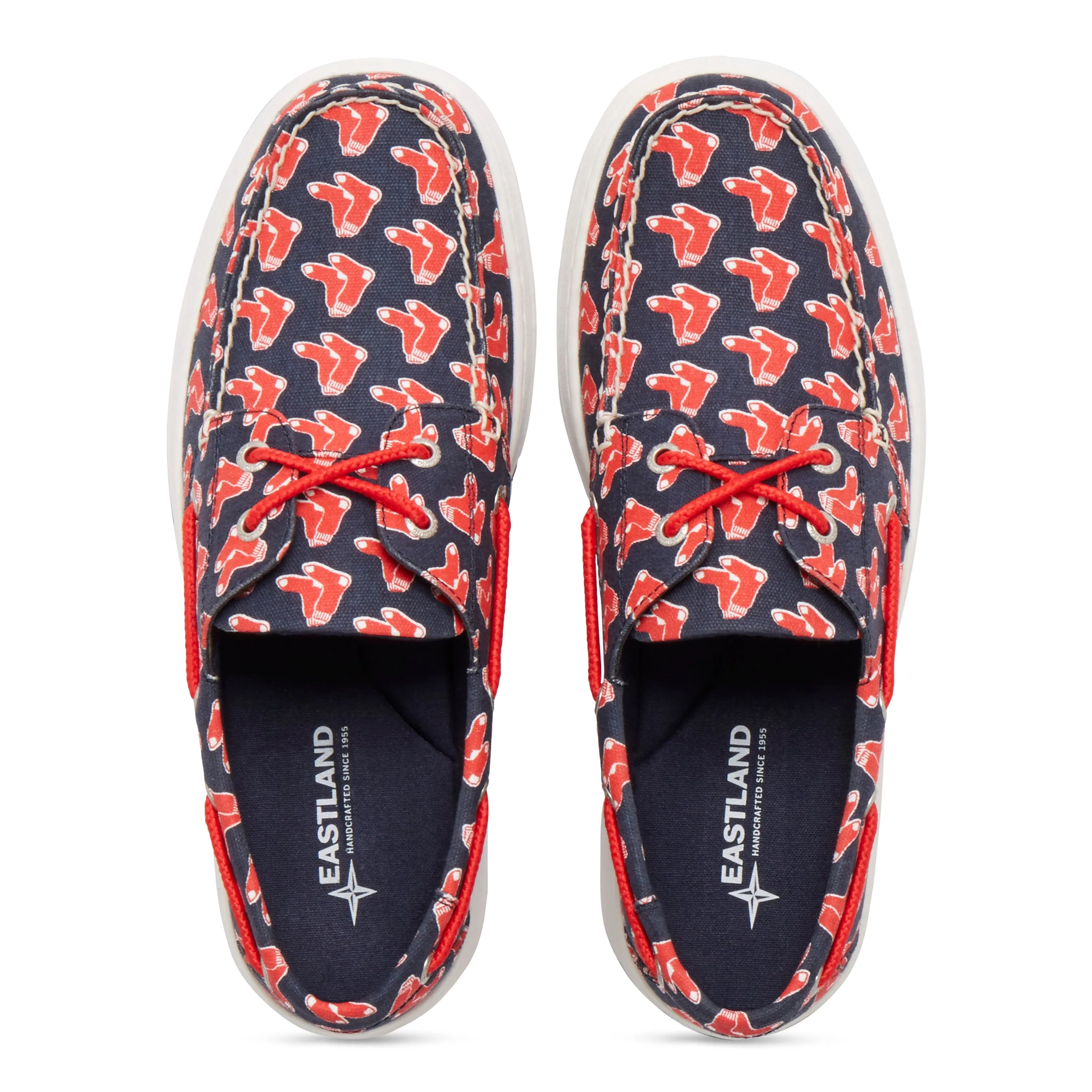 Men's Summer MLB Boston Red Sox Canvas Boat Shoe