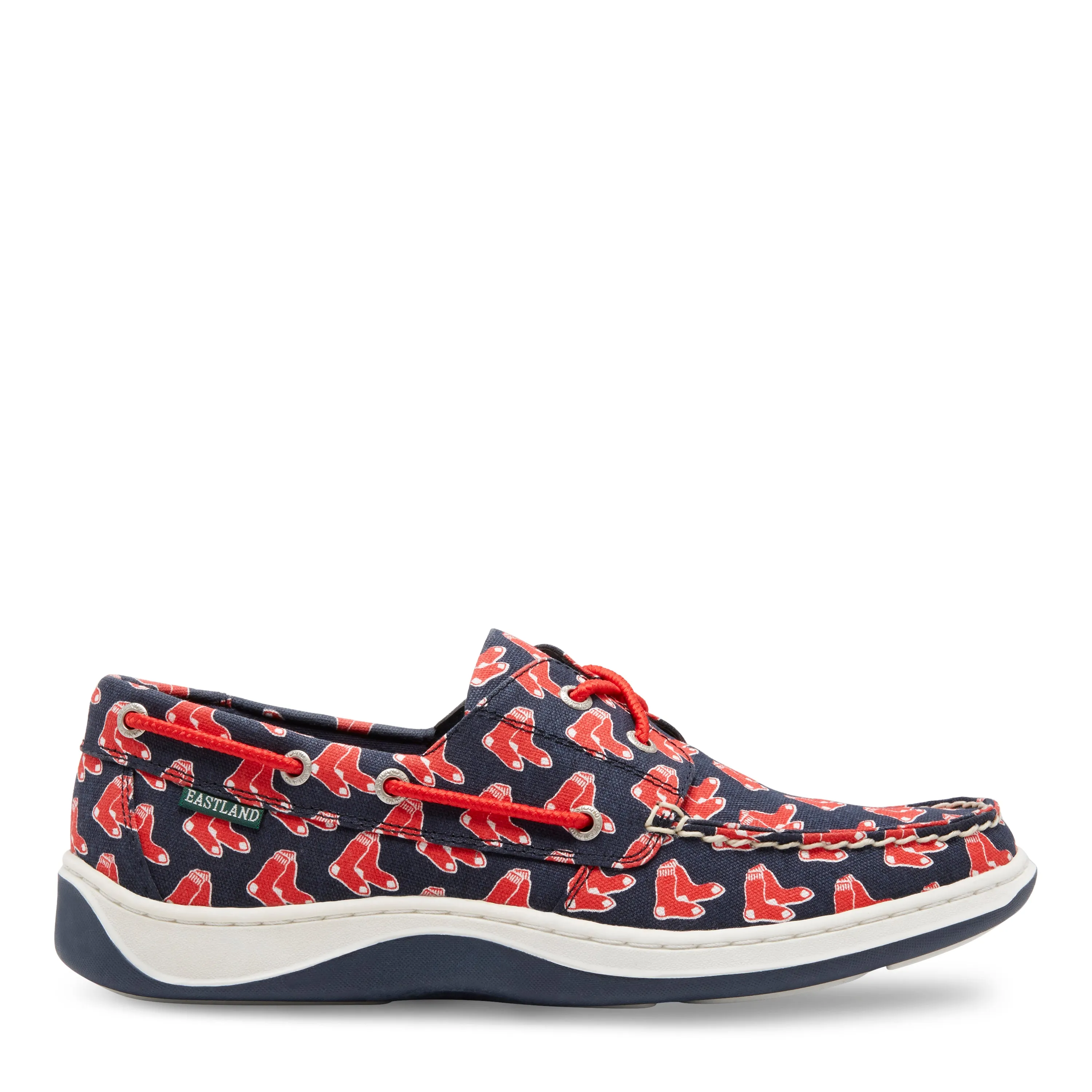 Men's Summer MLB Boston Red Sox Canvas Boat Shoe
