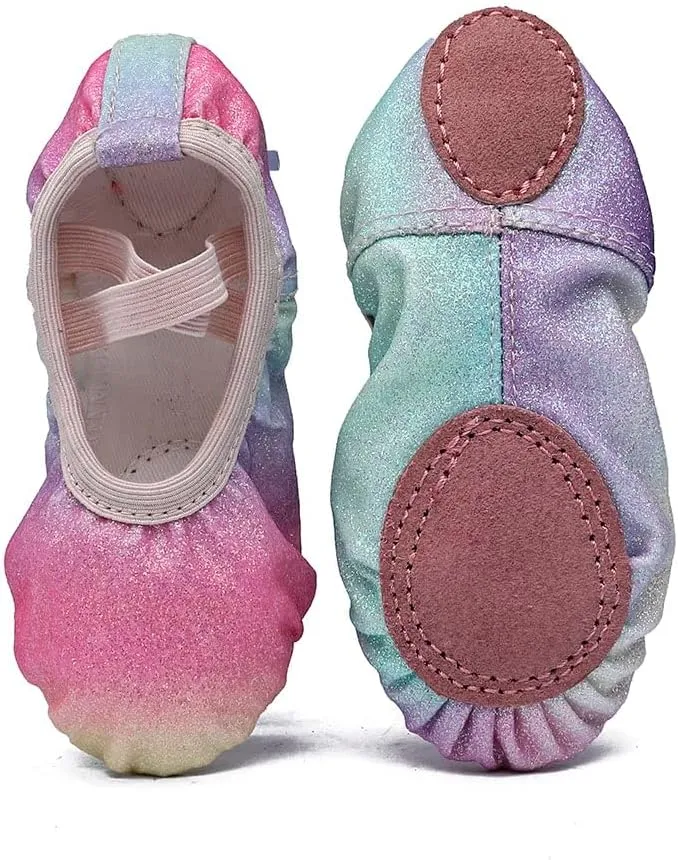 MSMAX Ballet Shoes Wedding Party Dance Flats for Girls (Toddler/Little Kid/Big Kid)