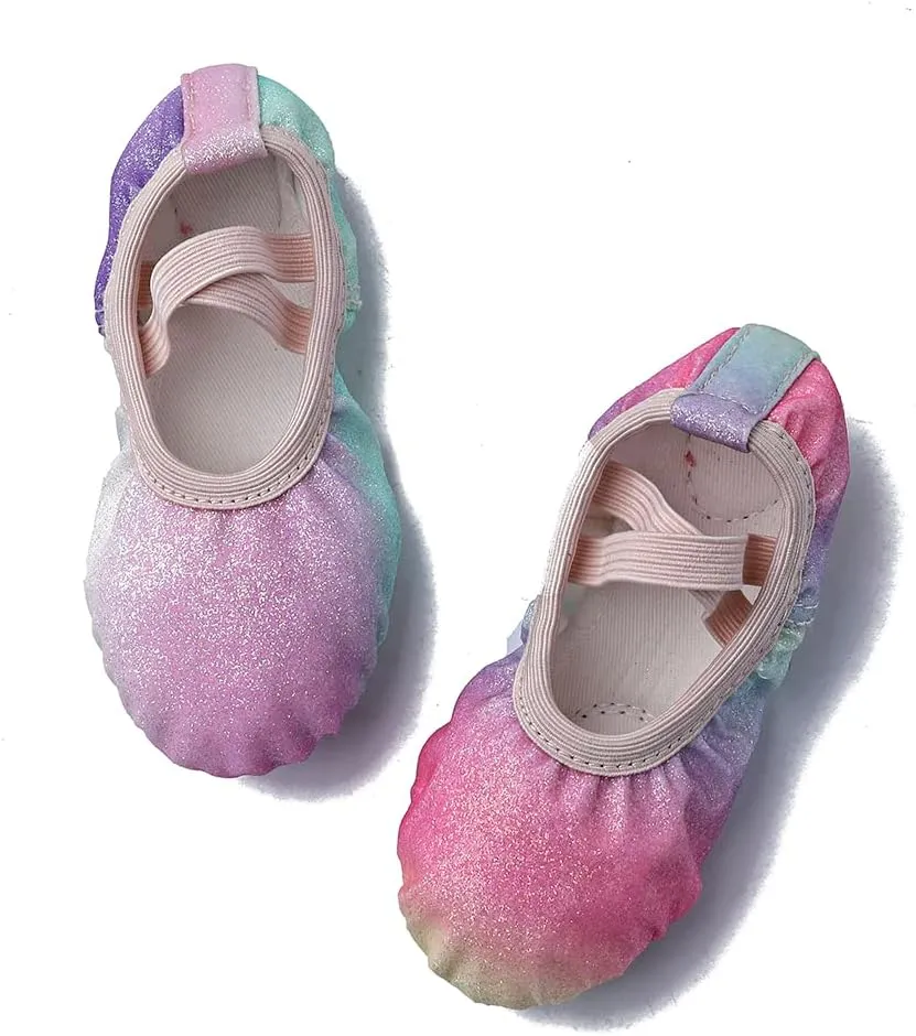 MSMAX Ballet Shoes Wedding Party Dance Flats for Girls (Toddler/Little Kid/Big Kid)