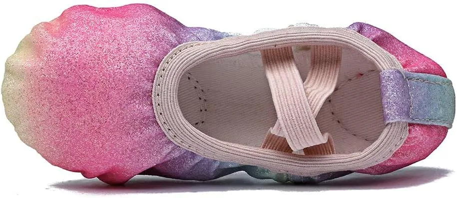 MSMAX Ballet Shoes Wedding Party Dance Flats for Girls (Toddler/Little Kid/Big Kid)
