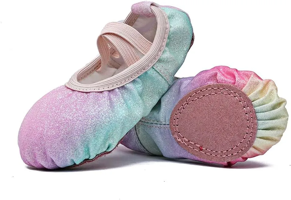 MSMAX Ballet Shoes Wedding Party Dance Flats for Girls (Toddler/Little Kid/Big Kid)