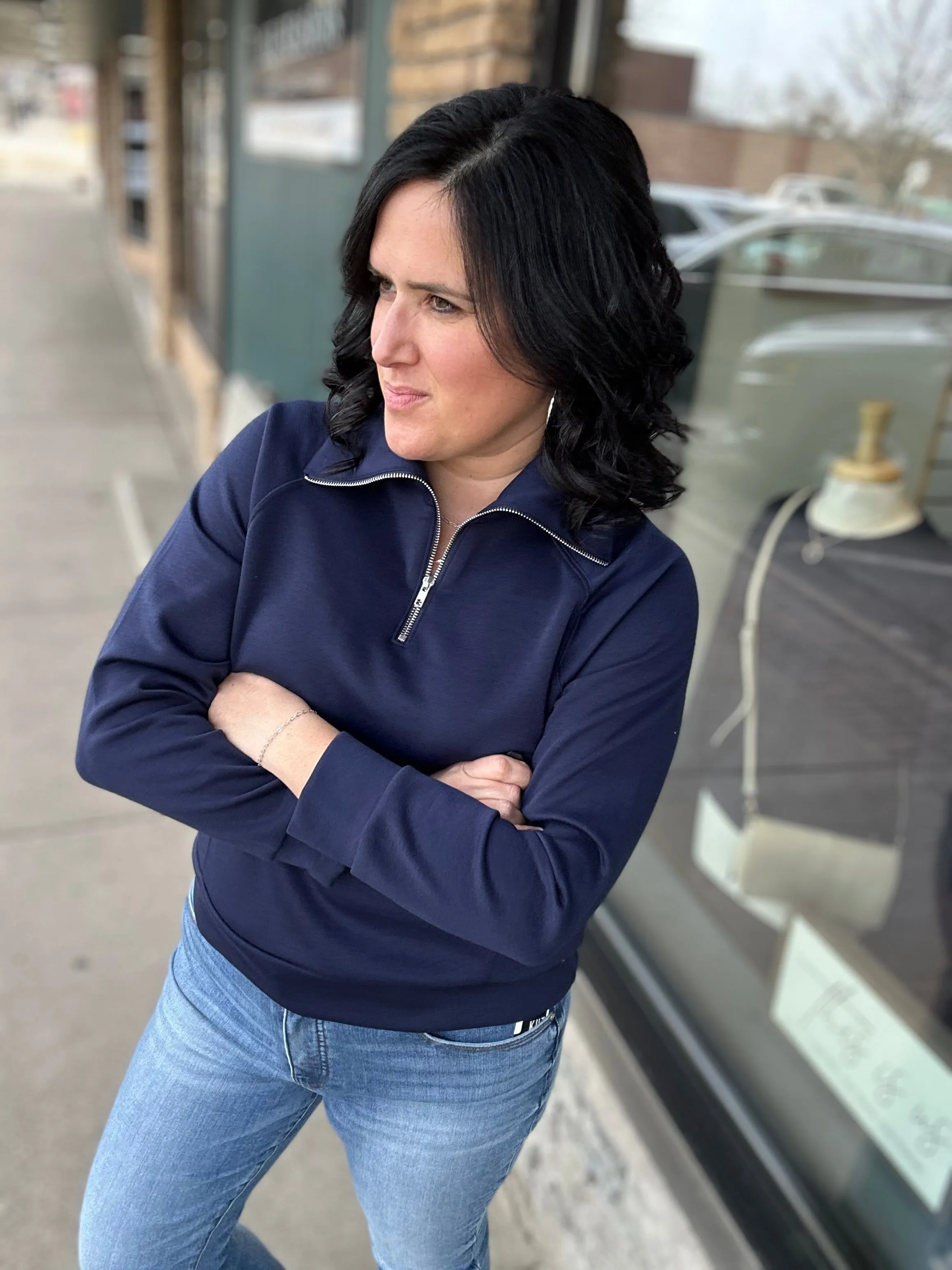 Navy Hamptons Quarter Zip