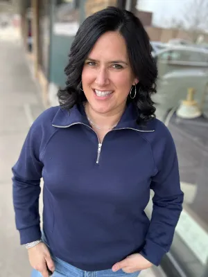 Navy Hamptons Quarter Zip