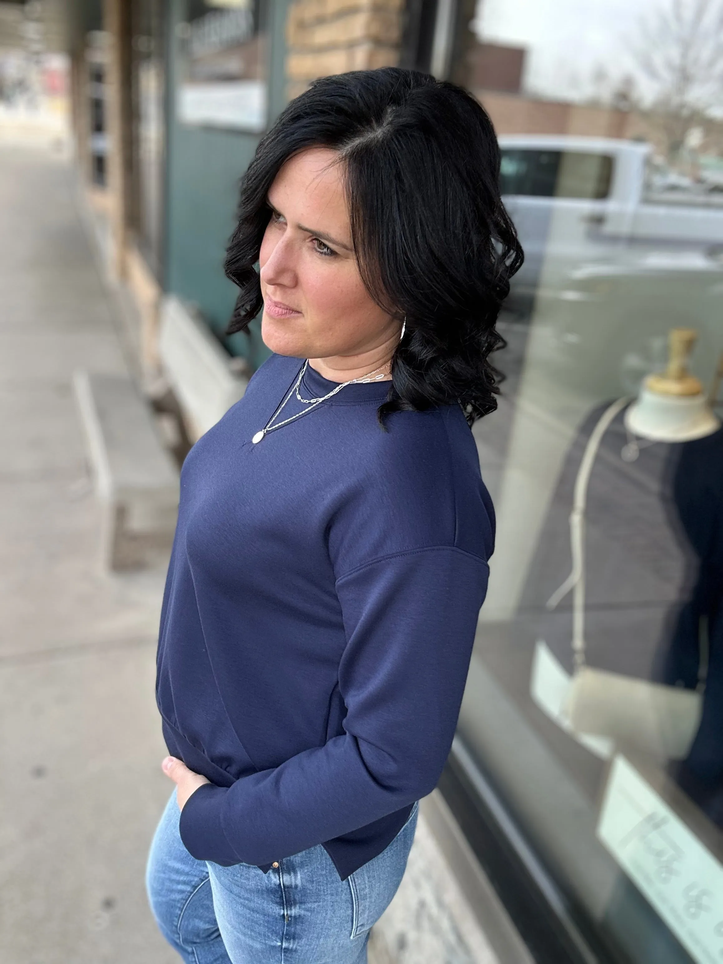 Navy Malibu Top