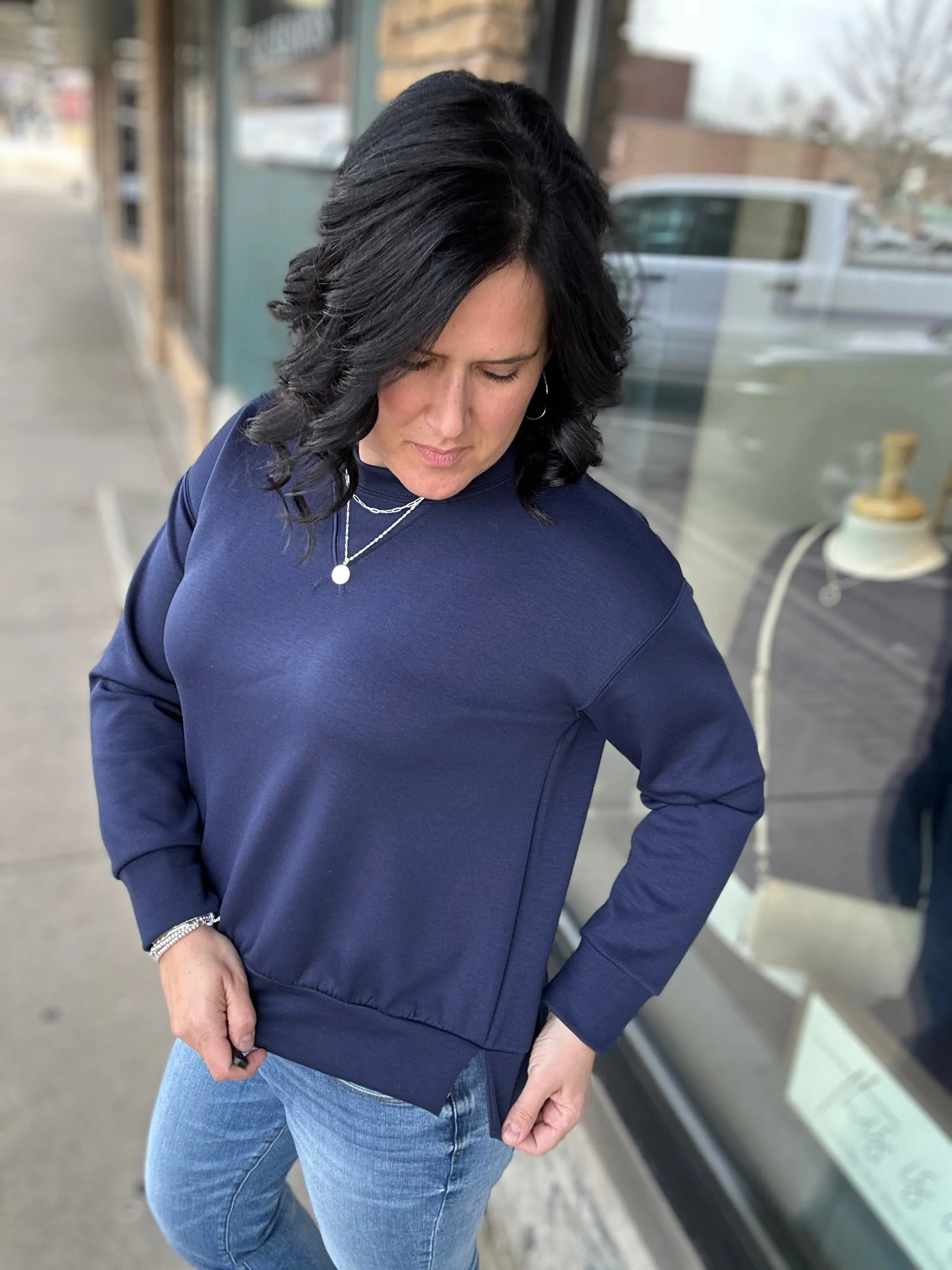 Navy Malibu Top