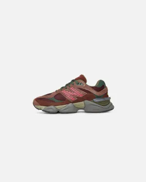 New Balance 9060 Rich Oak Burgundy Sneakers