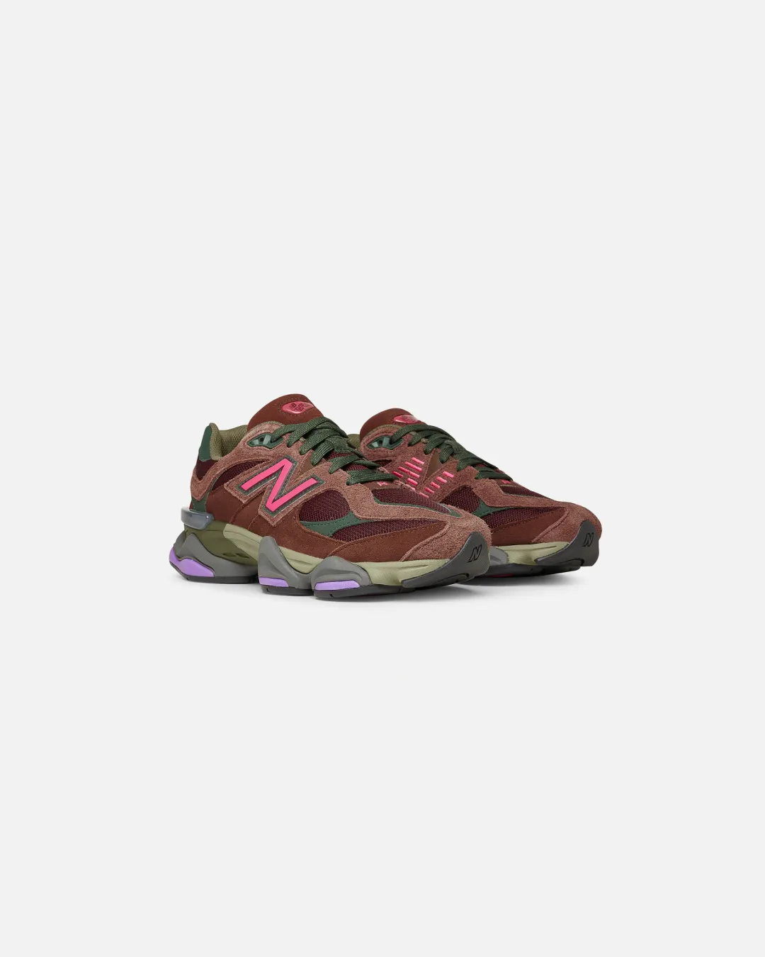 New Balance 9060 Rich Oak Burgundy Sneakers