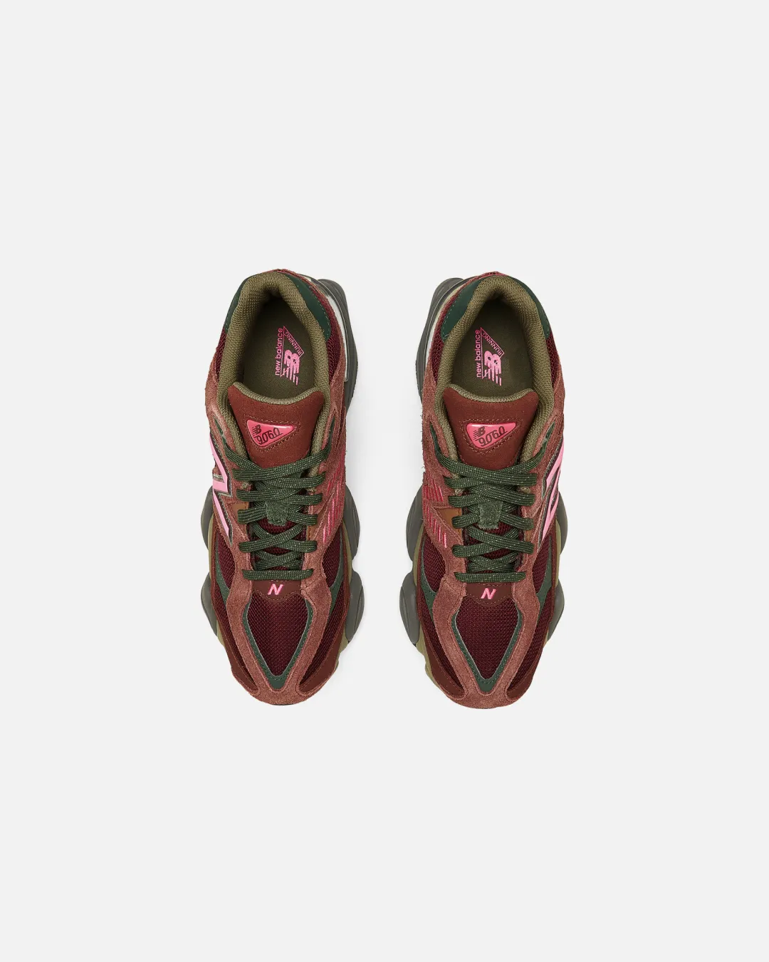 New Balance 9060 Rich Oak Burgundy Sneakers