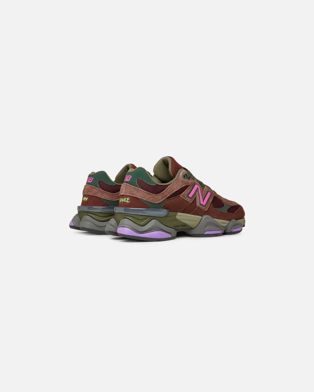 New Balance 9060 Rich Oak Burgundy Sneakers