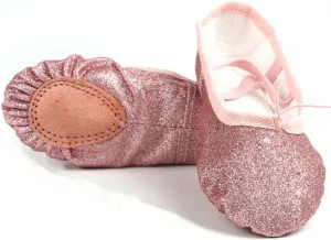 Nexete Ballet Dance Shoes Split-Sole Slipper Flats Ballet Dance PU Leather Shoes for Toddler Girl Kid Women