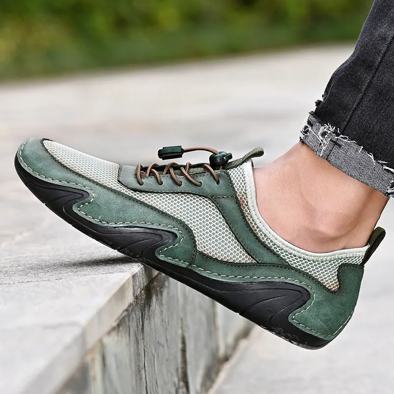 Plus Size Hollow Leather Casual Shoes for Men