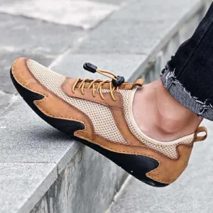 Plus Size Hollow Leather Casual Shoes for Men