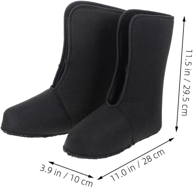 POPETPOP Men's Winter Snow Boot Inner Lids Insulated Warm Comfortable Liners for Snowshoes Non Slip Waterproof Design