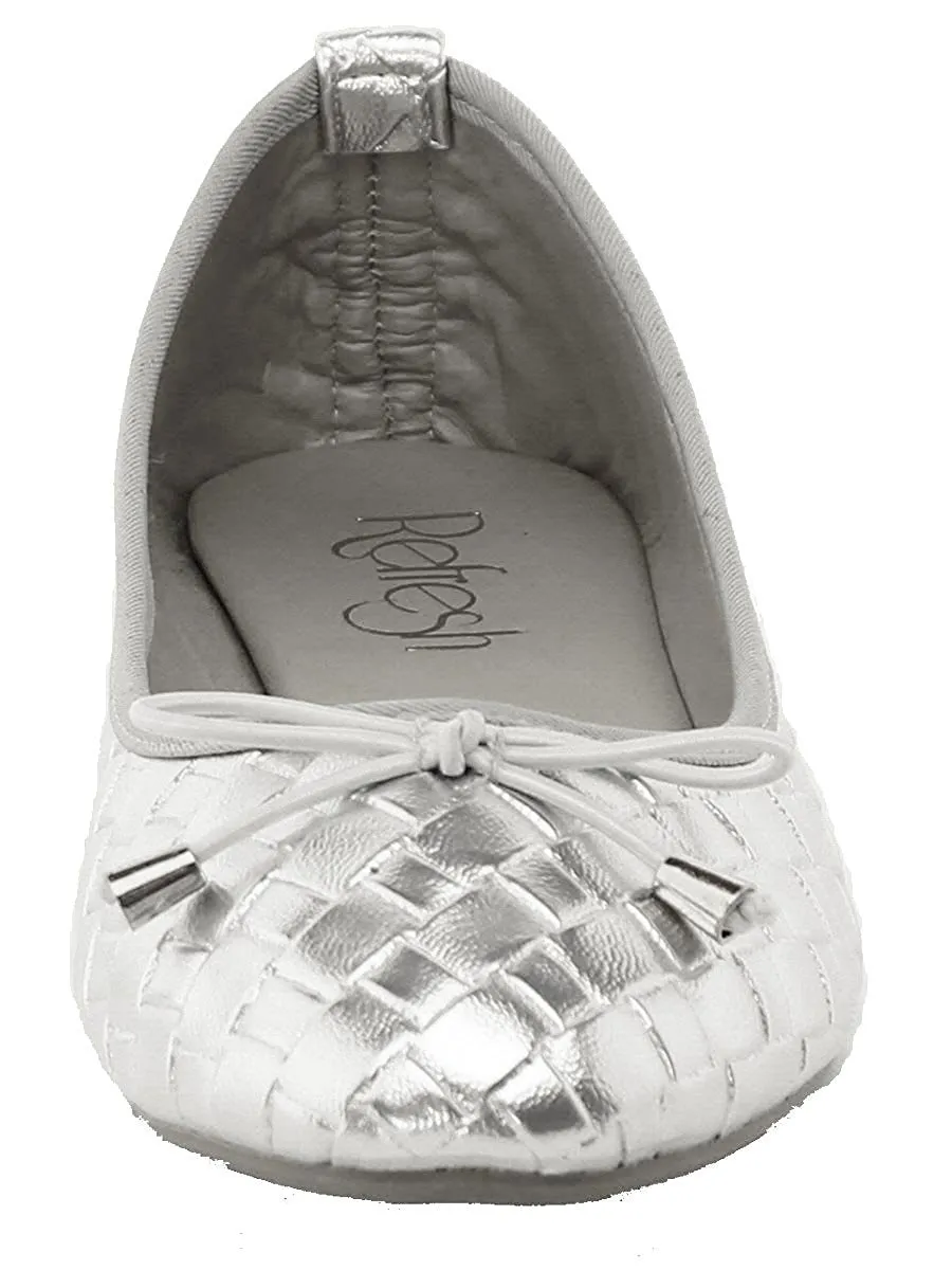 Refresh Footwear Women's Intrecciato Woven Ballet Flat