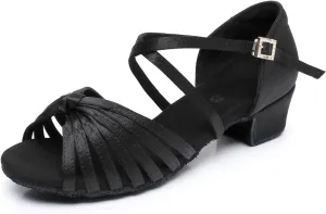 Rosefinch Girls Latin Dancing Shoes Low Heel Kids Salsa Ballroom Dance Shoes for Girls