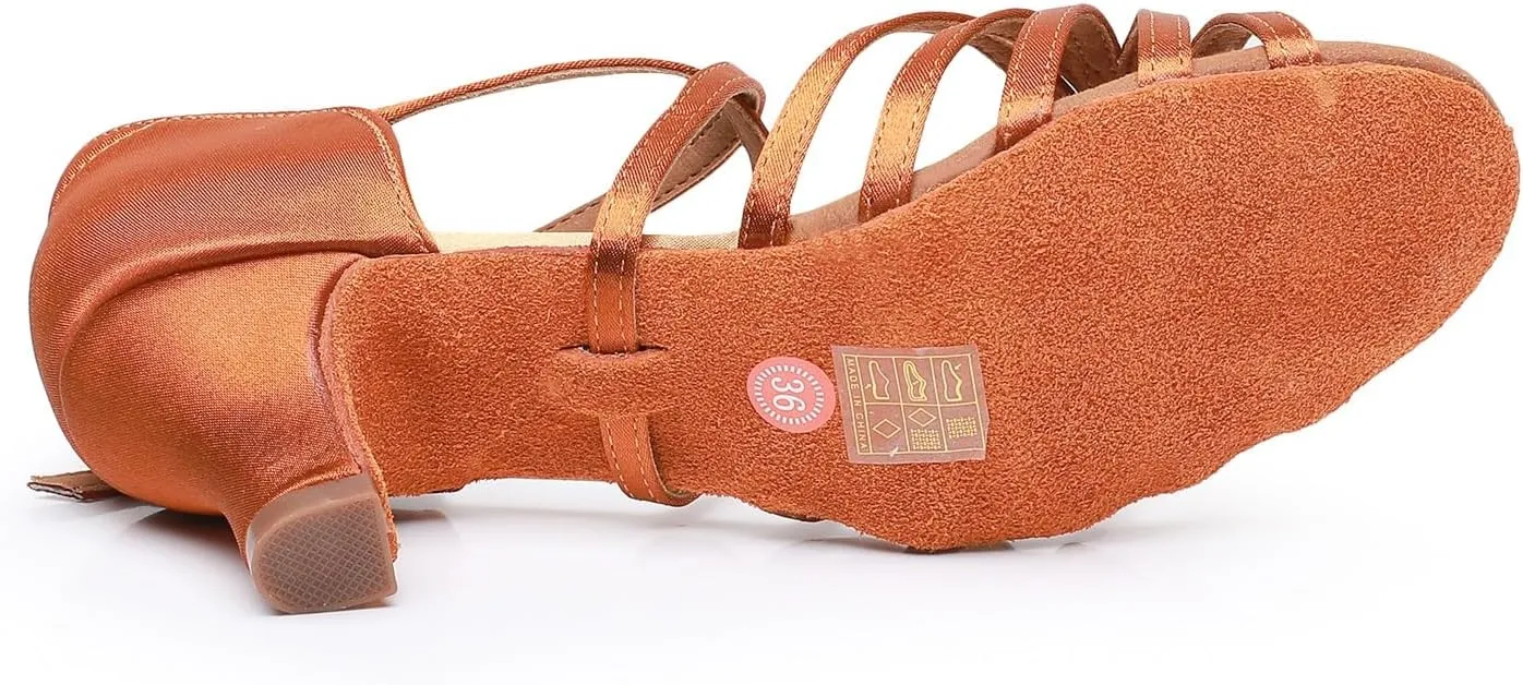Rosefinch Professional-Grade Non-Slip Latin Dance Shoes for Women - Lightweight and Flexible Ballroom Dance Shoes for Students and Teachers