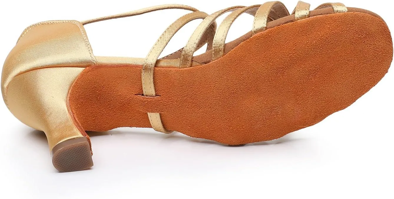 Rosefinch Professional-Grade Non-Slip Latin Dance Shoes for Women - Lightweight and Flexible Ballroom Dance Shoes for Students and Teachers