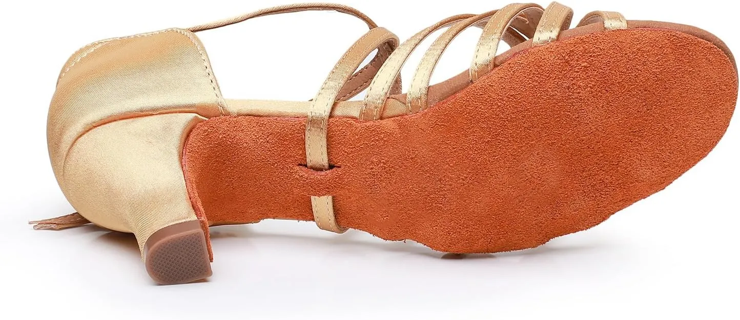 Rosefinch Professional-Grade Non-Slip Latin Dance Shoes for Women - Lightweight and Flexible Ballroom Dance Shoes for Students and Teachers