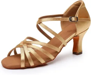 Rosefinch Professional-Grade Non-Slip Latin Dance Shoes for Women - Lightweight and Flexible Ballroom Dance Shoes for Students and Teachers