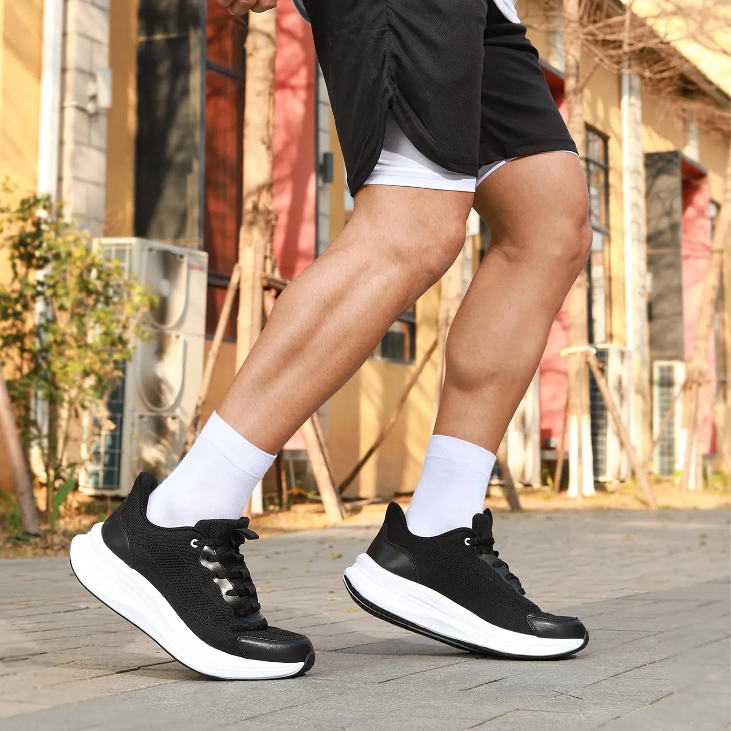 Running Shoes for Men Slip On Walking Shoes Tennis Gym Workout Shoes Breathable Non Slip Cushioning Sneakers