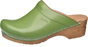 Sanita Sandra Open Clog Original Handmade Flexible Leather Clogs for Women Anatomically Shaped Foot Bed with Soft Foam