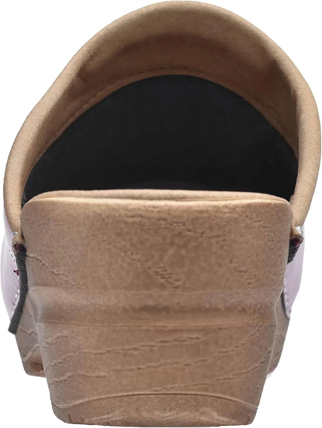 Sanita Sandra Open Clog Original Handmade Flexible Leather Clogs for Women Anatomically Shaped Foot Bed with Soft Foam