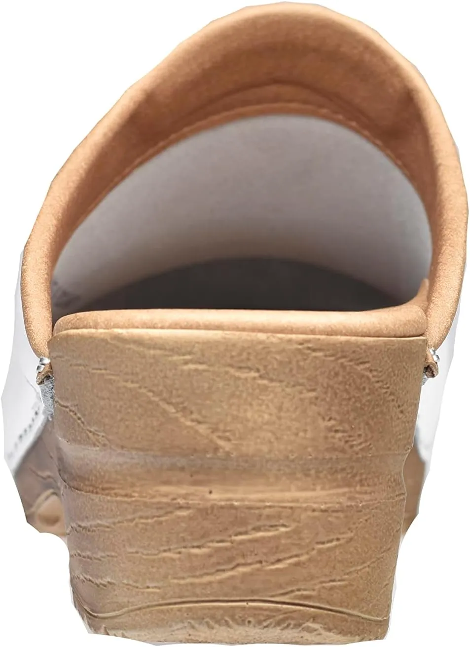 Sanita Sandra Open Clog Original Handmade Flexible Leather Clogs for Women Anatomically Shaped Foot Bed with Soft Foam